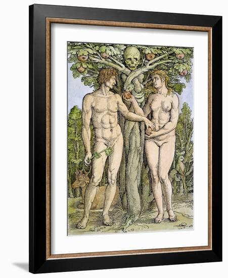 Adam and Eve-Hans Sebald Beham-Framed Giclee Print