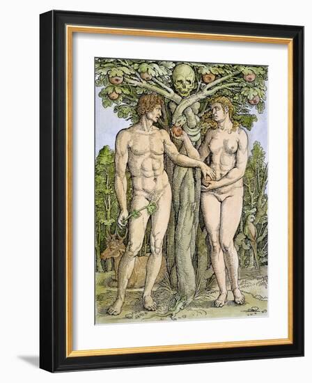 Adam and Eve-Hans Sebald Beham-Framed Giclee Print