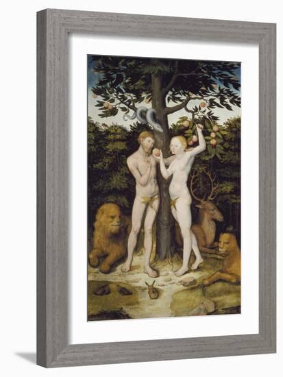 Adam and Eve-Lucas Cranach the Elder-Framed Giclee Print