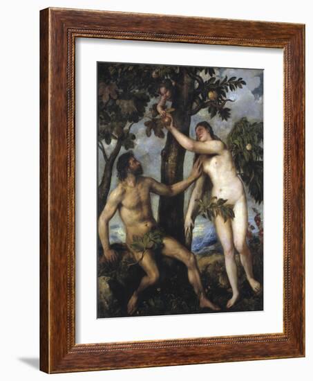 Adam and Eve-Titian (Tiziano Vecelli)-Framed Giclee Print