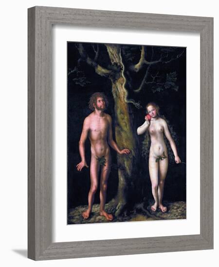 Adam and Eve-Lucas Cranach the Elder-Framed Giclee Print