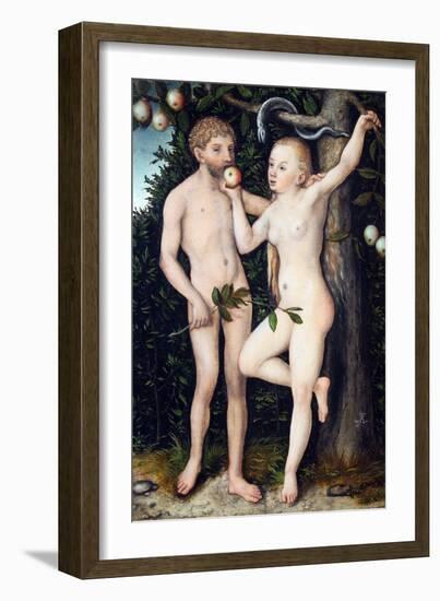 Adam and Eve-Lucas Cranach the Elder-Framed Giclee Print