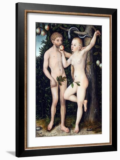 Adam and Eve-Lucas Cranach the Elder-Framed Giclee Print