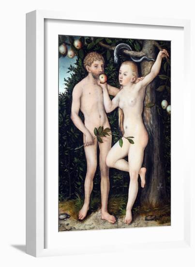 Adam and Eve-Lucas Cranach the Elder-Framed Giclee Print