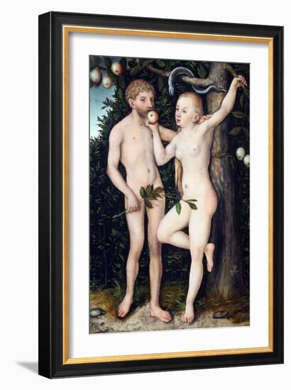 Adam and Eve-Lucas Cranach the Elder-Framed Giclee Print