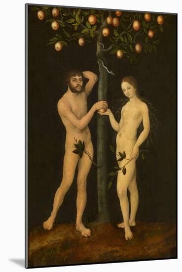 Adam and Eve-Lucas Cranach the Elder-Mounted Giclee Print