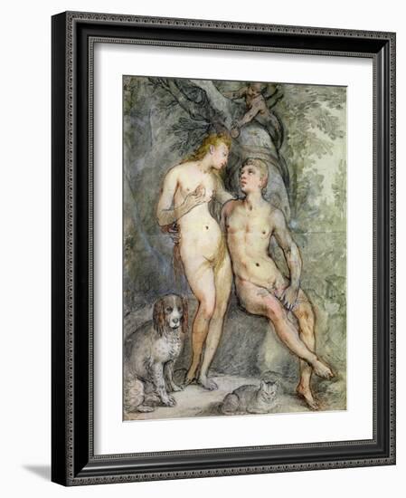 Adam and Eve-Hendrik Goltzius-Framed Giclee Print