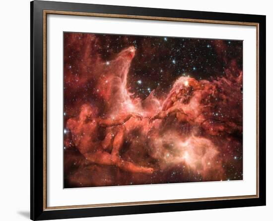 Adam and God Touching in Nebula-Mike Agliolo-Framed Photographic Print