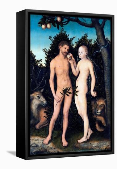 Adam Et Eve Au Paradis  Peinture De Lucas Cranach L'ancien (1472-1553) 1531 Staatliche Museen, Ber-Lucas the Elder Cranach-Framed Premier Image Canvas