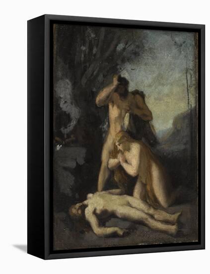Adam et Eve trouvant le corps d'Abel-Jean Jacques Henner-Framed Premier Image Canvas