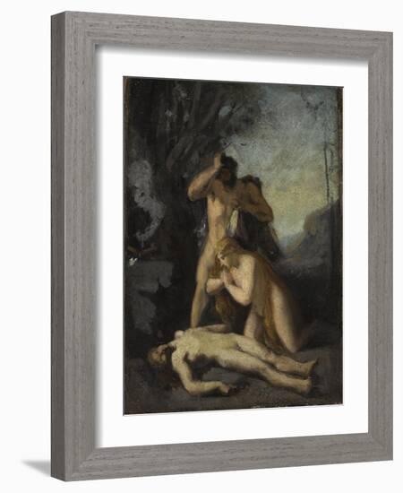 Adam et Eve trouvant le corps d'Abel-Jean Jacques Henner-Framed Giclee Print