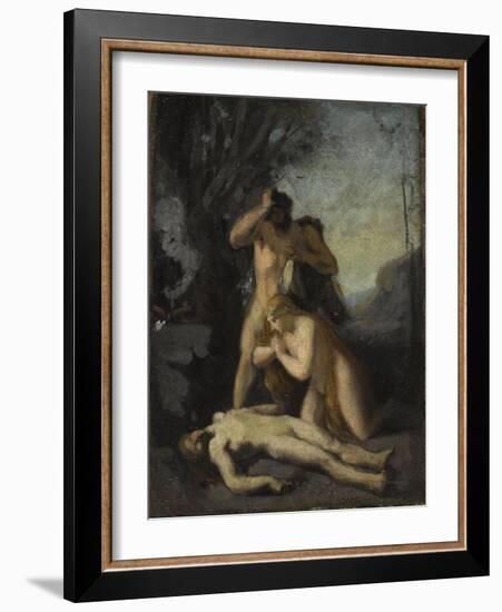 Adam et Eve trouvant le corps d'Abel-Jean Jacques Henner-Framed Giclee Print