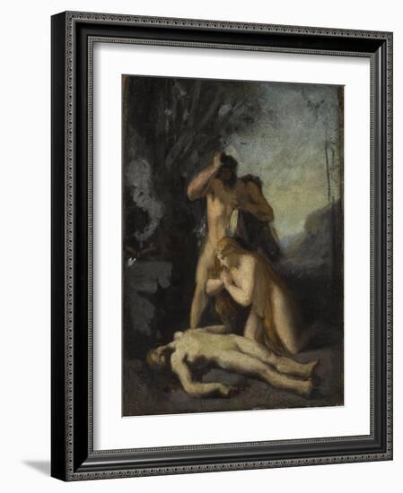 Adam et Eve trouvant le corps d'Abel-Jean Jacques Henner-Framed Giclee Print