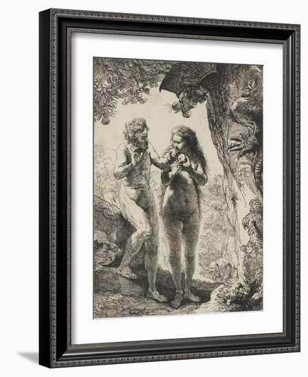 Adam et Eve-Rembrandt van Rijn-Framed Giclee Print