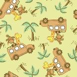 On Safari Seamless Pattern-Adam Fahey-Art Print