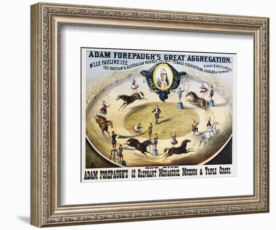 Adam Forepaugh's Great Aggregation Poster-null-Framed Giclee Print