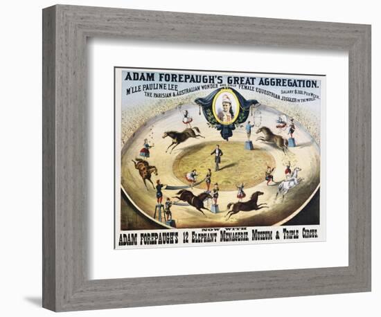 Adam Forepaugh's Great Aggregation Poster-null-Framed Giclee Print