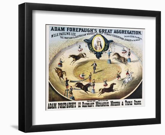Adam Forepaugh's Great Aggregation Poster--Framed Giclee Print