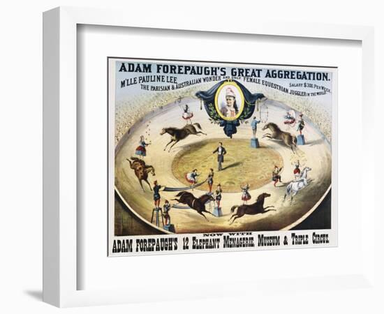 Adam Forepaugh's Great Aggregation Poster--Framed Giclee Print