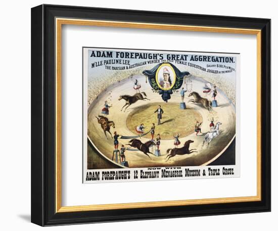 Adam Forepaugh's Great Aggregation Poster-null-Framed Giclee Print