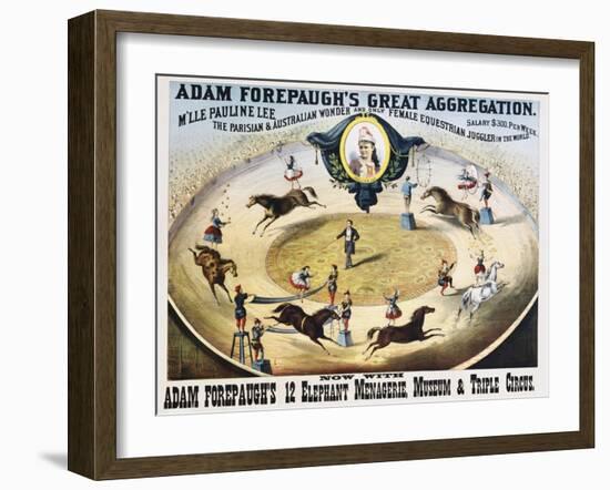 Adam Forepaugh's Great Aggregation Poster-null-Framed Giclee Print
