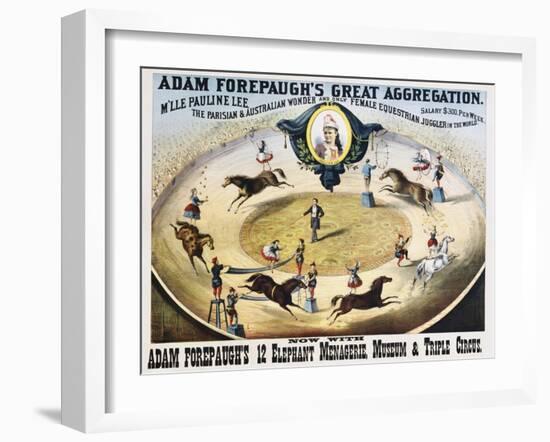 Adam Forepaugh's Great Aggregation Poster-null-Framed Giclee Print