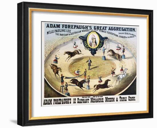 Adam Forepaugh's Great Aggregation Poster-null-Framed Giclee Print