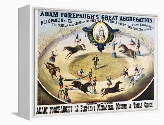 Adam Forepaugh's Great Aggregation Poster-null-Framed Premier Image Canvas