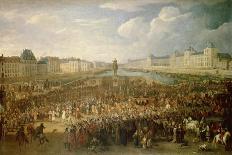 Einzug Louis XIII. auf der Pont-Neuf in Paris-Adam Frans van der Meulen-Framed Giclee Print