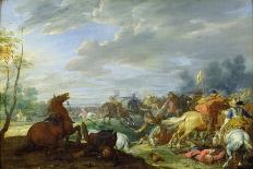 The Siege of Cambrai by Louis XIV King of France and Navarre, in 1677 (Oil on Canvas)-Adam Frans van der Meulen-Giclee Print