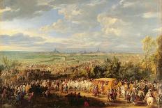 Distant View of a Town with a Chateau on the Right-Adam Frans van der Meulen-Giclee Print