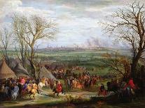 The Siege of Cambrai by Louis XIV King of France and Navarre, in 1677 (Oil on Canvas)-Adam Frans van der Meulen-Giclee Print