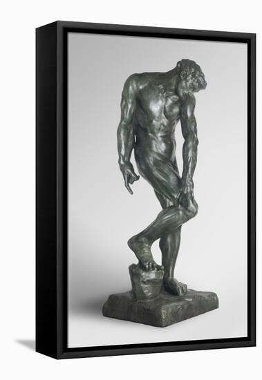 Adam, Modeled 1880-81, Cast 1923 (Bronze)-Auguste Rodin-Framed Premier Image Canvas