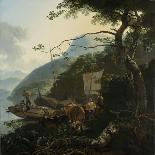 Landscape with a Goatherd, C.1650-Adam Pynacker-Framed Premium Giclee Print