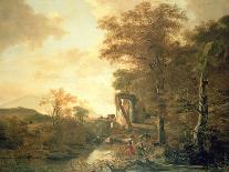 Mountainous Landscape with Goats and Birds, C.1657 (Oil on Canvas)-Adam Pynacker-Giclee Print