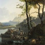 Mountainous Landscape with Goats and Birds, C.1657 (Oil on Canvas)-Adam Pynacker-Giclee Print