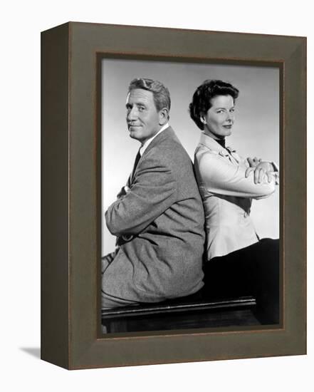 ADAM'S RIB, 1949 directed by GEORGE CUKOR with Spencer Tracy and Katharine Hepburn (b/w photo)-null-Framed Stretched Canvas