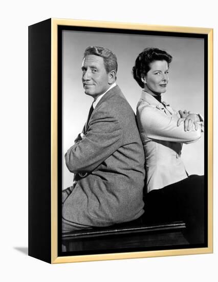 ADAM'S RIB, 1949 directed by GEORGE CUKOR with Spencer Tracy and Katharine Hepburn (b/w photo)-null-Framed Stretched Canvas