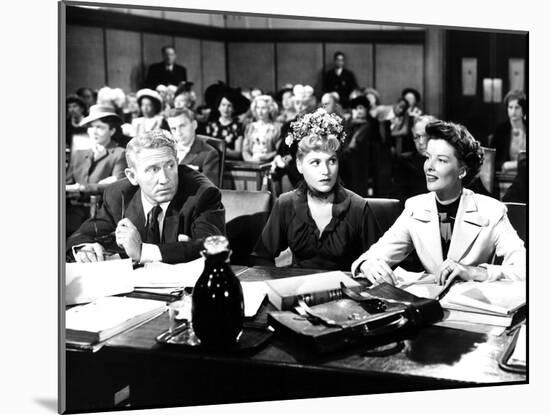 Adam's Rib, Spencer Tracy, David Wayne, Judy Holliday, Katharine Hepburn, 1949-null-Mounted Photo