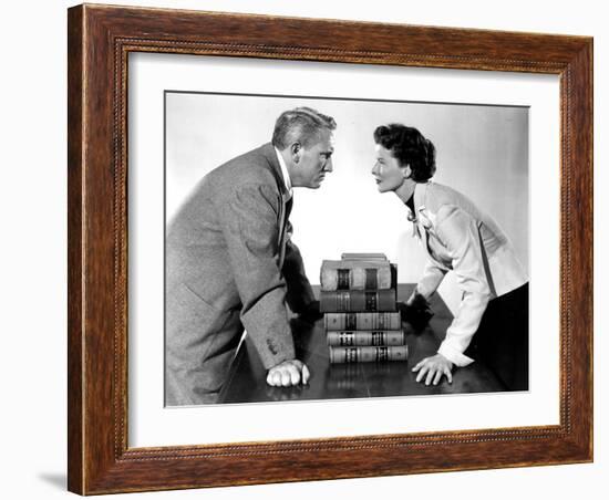 Adam's Rib, Spencer Tracy, Katharine Hepburn, 1949-null-Framed Photo