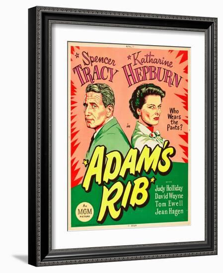 Adam's Rib, Spencer Tracy, Katharine Hepburn, 1949-null-Framed Art Print