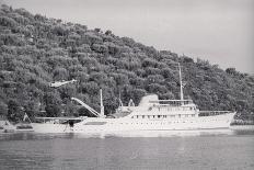 View of Large Yacht near Shore-Adam Scull-Photographic Print