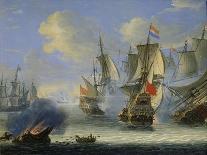 A Sea Battle, Late 17th or 18th Century-Adam Silo-Premier Image Canvas