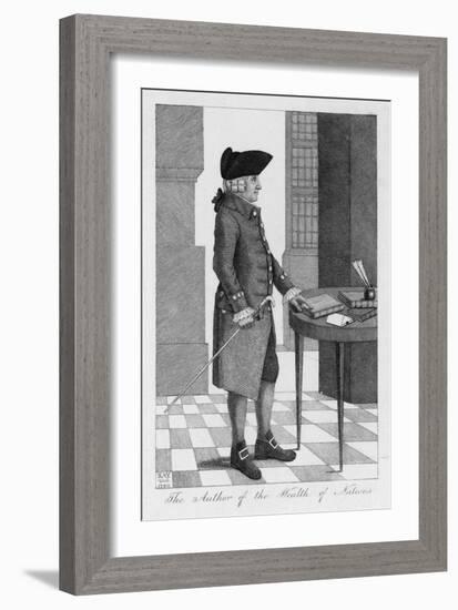 Adam Smith Economist and Philosopher-John Kay-Framed Art Print