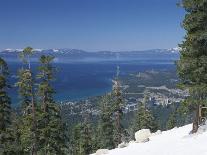 Lake Tahoe and Town on California and Nevada State Line, USA-Adam Swaine-Framed Premier Image Canvas