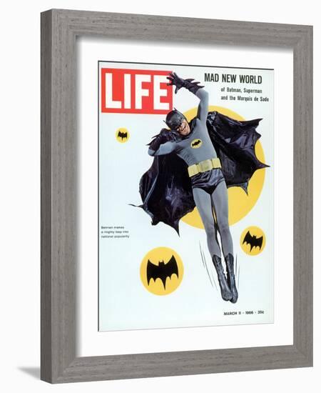 Adam West as Superhero Batman, March 11, 1966-Yale Joel-Framed Photographic Print