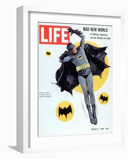 Adam West as Superhero Batman, March 11, 1966-Yale Joel-Framed Photographic Print