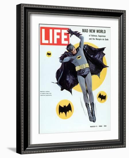 Adam West as Superhero Batman, March 11, 1966-Yale Joel-Framed Photographic Print