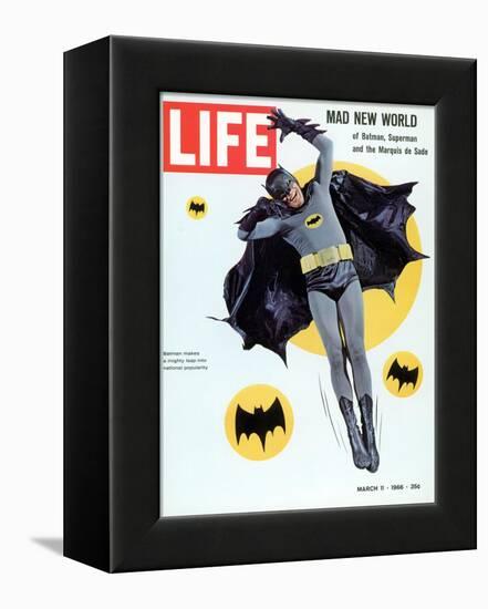 Adam West as Superhero Batman, March 11, 1966-Yale Joel-Framed Premier Image Canvas