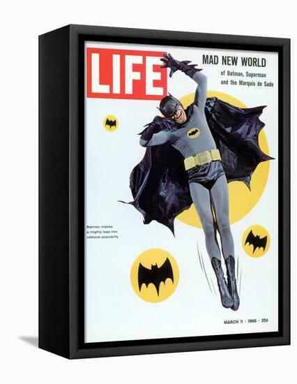 Adam West as Superhero Batman, March 11, 1966-Yale Joel-Framed Premier Image Canvas